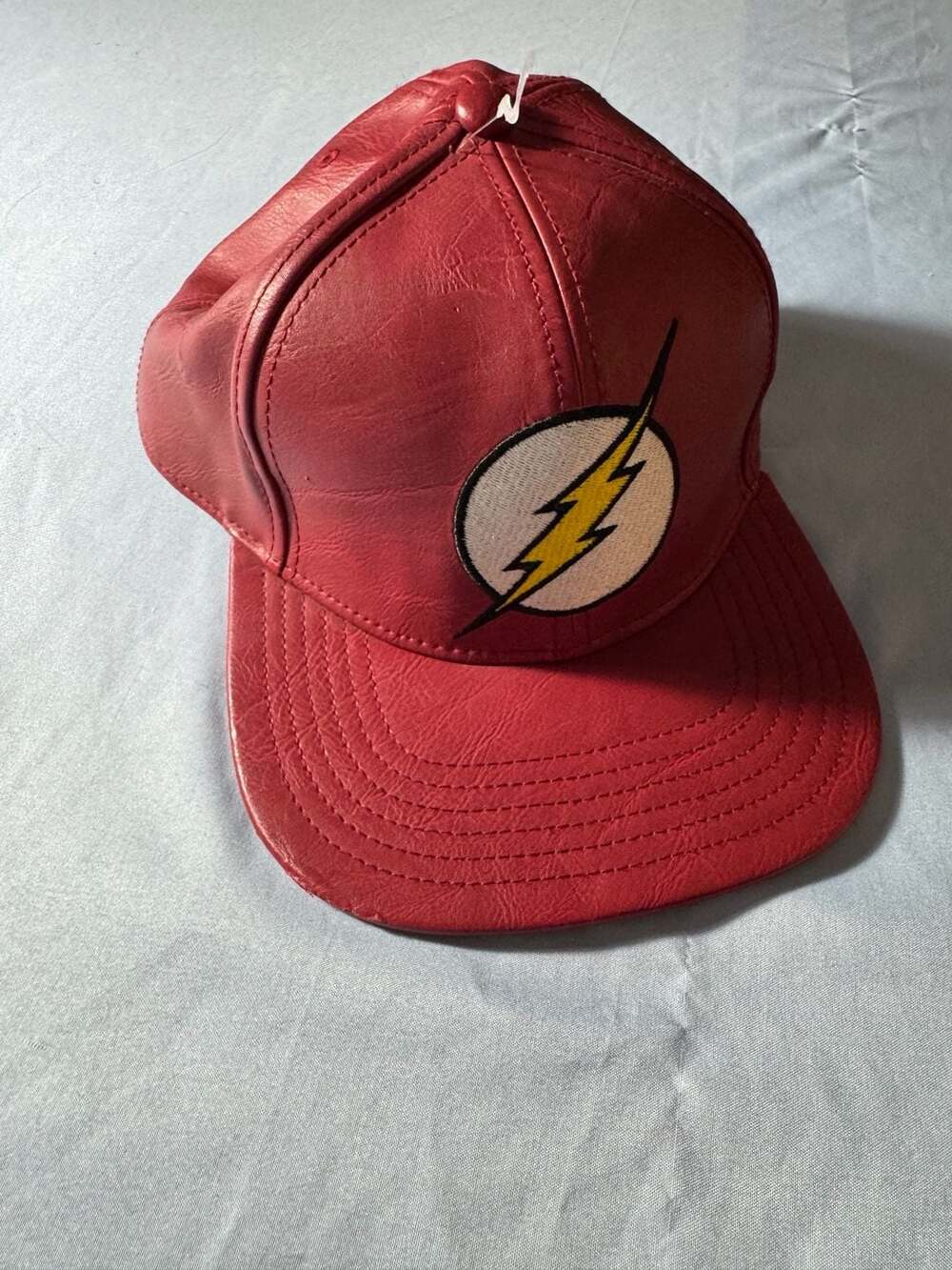 BioWorld DC Comics The Flash Faux Leather Red Cap Hat